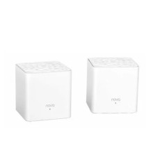TENDA MW3(2-pack) Двухдиапазонная Wi-Fi Mesh система АС1200, до 300 Мбит/с на 2,4 ГГц + до 867 Мбит/с на 5 ГГц, LAN 2x10/100 Мбит/с, 2 встроенные антенны