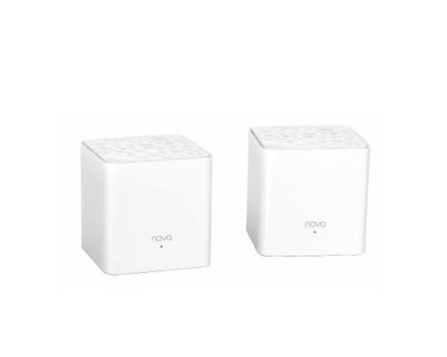 [Сетевое оборудование] TENDA MW3(2-pack) Двухдиапазонная Wi-Fi Mesh система АС1200, до 300 Мбит/с на 2,4 ГГц + до 867 Мбит/с на 5 ГГц, LAN 2x10/100 Мбит/с, 2 встроенные антенны