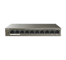 TENDA TEF1110P-8-63W Коммутатор настольный 10-Ports 10/100 Base-TX 8-Ports PoE(PoE бюджет 63W)