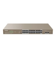 TENDA TEG1126P-24-410W Коммутатор в стойку 24-Ports 10/100/1000 Base-T + 2-Ports 1000 Base-X SFP 16-Ports PoE(PoE бюджет 370W)