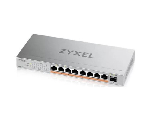 [Сетевое оборудование] Коммутатор/ Мультигигабитный PoE++ коммутатор Zyxel XMG-108HP, 8xRJ-45: 1/2.5G PoE++, 1xSFP+, настольный, бесшумный, бюджет PoE 100 Вт