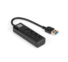 Exegate EX296923RUS USB-Хаб (концентратор) 4-в-1 ExeGate DUB-3213 (кабель-адаптер USB3.0 --> 3xUSB2.0, 1xUSB3.0, Plug&Play, черный)