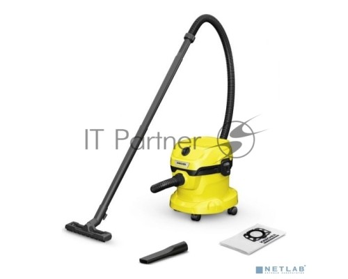 Строительный пылесос Karcher WD 2 Plus V-12/4/18 1000Вт (уборка: сухая/сбор воды) желтый