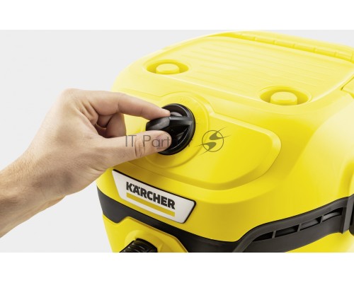 Строительный пылесос Karcher WD 2 Plus V-12/4/18 1000Вт (уборка: сухая/сбор воды) желтый