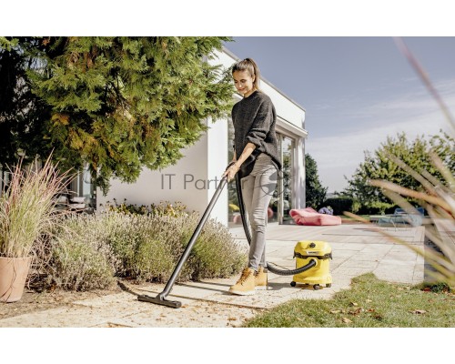 Строительный пылесос Karcher WD 2 Plus V-12/4/18 1000Вт (уборка: сухая/сбор воды) желтый