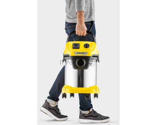 Строительный пылесос Karcher WD 3 P S V-17/4/20 1000Вт (уборка: сухая/сбор воды) желтый
