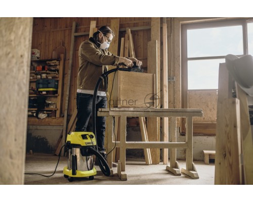 Строительный пылесос Karcher WD 3 P S V-17/4/20 1000Вт (уборка: сухая/сбор воды) желтый