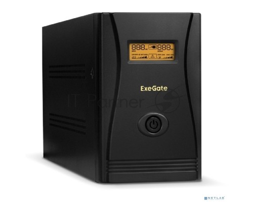 ИБП ExeGate SpecialPro Smart LLB-1200.LCD.AVR.EURO.RJ <1200VA/750W, LCD, AVR, 4 евророзетки, RJ45/11, Black>