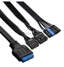 Компьютерный корпус Miditower ExeGate AA-442U2-AA350 (ATX, AA350 8 см, 1*USB+2*USB3.0, аудио, черный)
