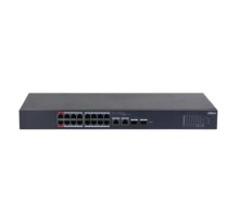 DAHUA DH-CS4218-16ET-190 16-портовый PoE коммутатор L2 управляемый 16xRJ45 100Mb PoE, 2хКомбо SFP/RJ45 1Gb uplink, суммарно 190Вт, коммутация 7.2 Гбит/с, MAC-таблица 8К