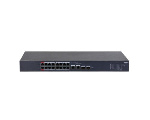 [Коммутаторы] DAHUA DH-CS4218-16ET-190 16-портовый PoE коммутатор L2 управляемый 16xRJ45 100Mb PoE, 2хКомбо SFP/RJ45 1Gb uplink, суммарно 190Вт, коммутация 7.2 Гбит/с, MAC-таблица 8К