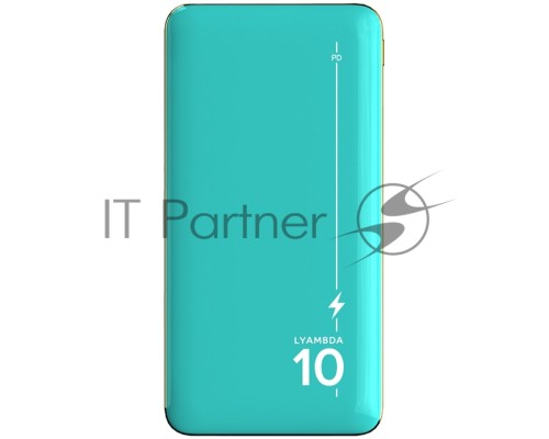 Внешний аккумулятор 10000 мАч Lyambda Power Delivery 20W + QC3.0 Slim LP305 Green