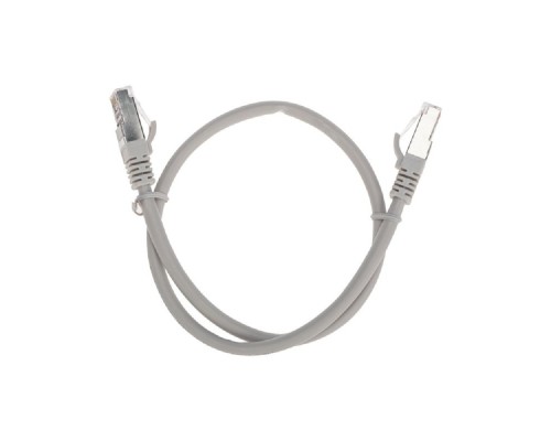 [Патч-корды (сетевые, телефонные)] Rexant (02-0390-05) Патч-корд S/FTP, CAT 6A (10G), RJ45-RJ45, 28AWG, LSZH, серый, 0,5м