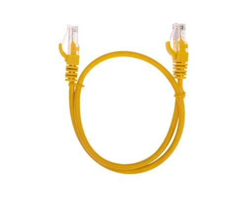 [Патч-корды (сетевые, телефонные)] Rexant (02-0105-05) Патч-корд U/UTP, CAT 5e, RJ45-RJ45, 26AWG, LSZH, желтый, 0,5м
