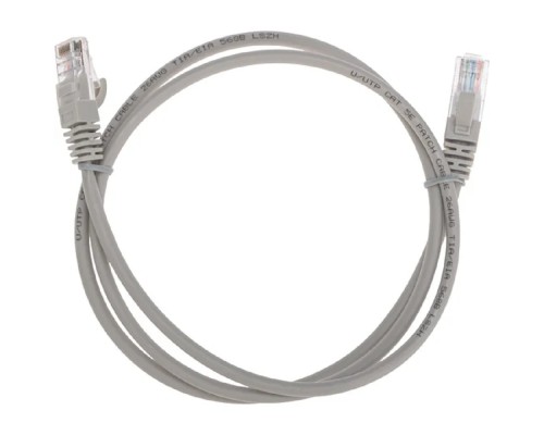 [Патч-корды (сетевые, телефонные)] Rexant (02-0100-1) Патч-корд U/UTP, CAT 5e, RJ45-RJ45, 26AWG, LSZH, серый, 1м
