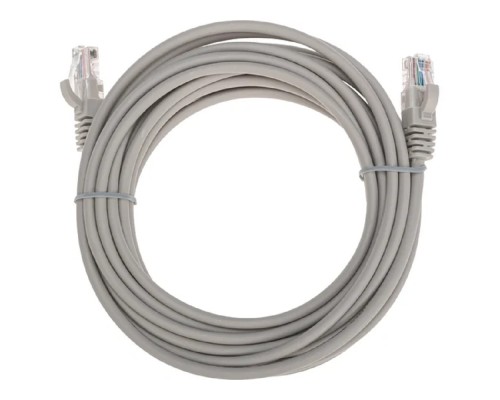 [Патч-корды (сетевые, телефонные)] Rexant (02-0100-5) Патч-корд U/UTP, CAT 5e, RJ45-RJ45, 26AWG, LSZH, серый, 5м