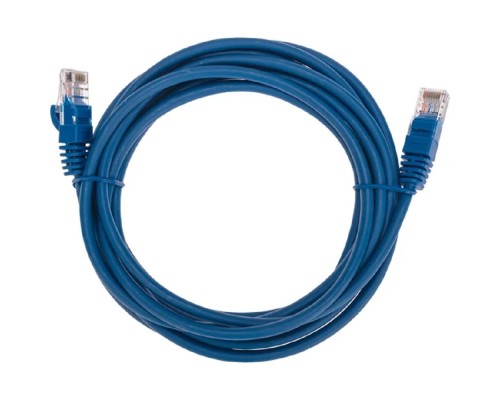 [Патч-корды (сетевые, телефонные)] Rexant (02-0104-3) Патч-корд U/UTP, CAT 5e, RJ45-RJ45, 26AWG, LSZH, синий, 3м