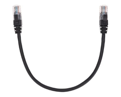 [Патч-корды (сетевые, телефонные)] Rexant (02-0102-03) Патч-корд U/UTP, CAT 5e, RJ45-RJ45, 26AWG, LSZH, черный, 0,3м