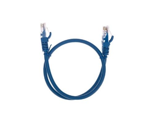 [Патч-корды (сетевые, телефонные)] Rexant (02-0294-05) Патч-корд U/UTP, CAT 6, RJ45-RJ45, 26AWG, LSZH, синий, 0,5м