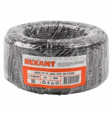 Rexant (01-0045-50) Кабель витая пара U/UTP, CAT 5e, PE, 4PR, 24AWG, OUTDOOR, SOLID, черный, 50м,