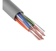 Rexant (01-0043-100) Кабель витая пара U/UTP, CAT 5e, PVC, 4PR, 24AWG, INDOOR, SOLID, серый, 100м,