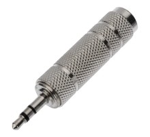 Rexant (14-0213) Переходник 3,5мм стерео штекер - 6,3мм стерео гнездо, металл