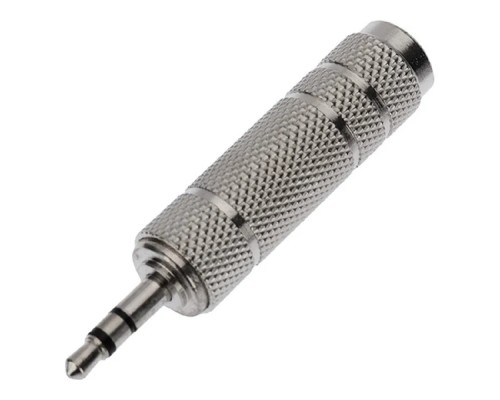 [Переходник] Rexant (14-0213) Переходник 3,5мм стерео штекер - 6,3мм стерео гнездо, металл