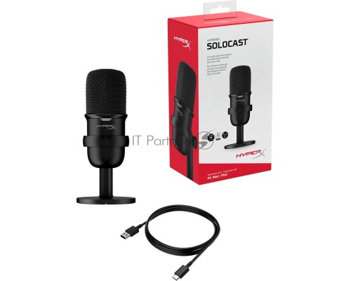 Микрофон проводной HyperX SoloCast 2м черный