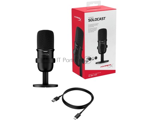 Микрофон проводной HyperX SoloCast 2м черный
