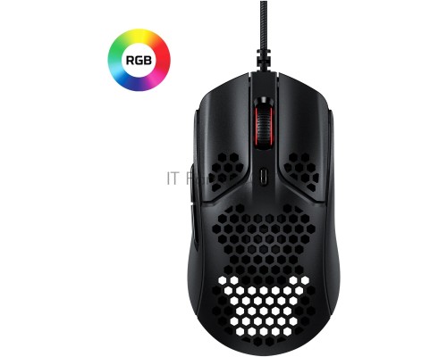 Мышь проводная HyperX Pulsefire Haste черный, 16000 dpi, USB, кнопки - 6