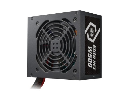 [Блок питания] Блок питания CoolerMaster Elite NEX W500 230V Active PFC КПД > 85% 200-240V. Надежный выбор для обычного пользователя ПК. Входящий в комплект 120-мм тихий вентилятор, MPW-5001-ACBW-BEU