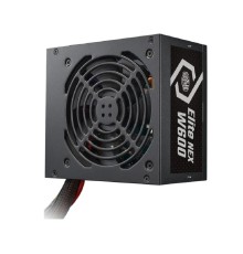 Блок питания CoolerMaster Elite NEX W600 230V Active PFC КПД > 85% 200-240V. Надежный выбор для обычного пользователя ПК. Входящий в комплект 120-мм тихий вентилятор, MPW-6001-ACBW-BEU