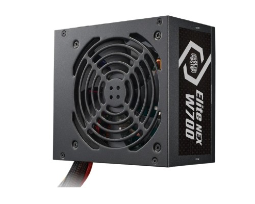 [Блок питания] Блок питания CoolerMaster Elite NEX W700 230V Active PFC КПД > 85% 200-240V. Надежный выбор для обычного пользователя ПК. Входящий в комплект 120-мм тихий вентилятор, поддержка PCI-E. MPW-7001-ACBW-BE