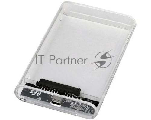 Внешний корпус для HDD/SSD AgeStar 3UB2P6C SATA III пластик прозрачный 2.5