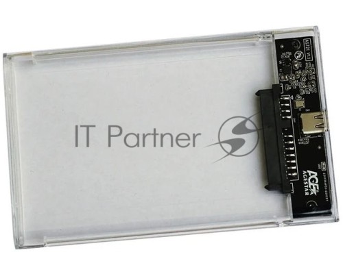 Внешний корпус для HDD/SSD AgeStar 3UB2P6C SATA III пластик прозрачный 2.5