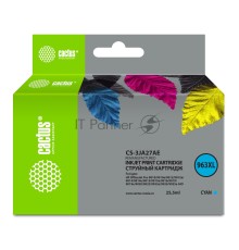 Картридж струйный Cactus CS-3JA27AE 963XL (есть ограничения по прошивке) голубой (25.5 мл) для HP OfficeJet Pro 9010/9010e/9012/9014/9015/9016/9019