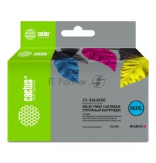 Картридж струйный Cactus CS-3JA28AE 963XL (есть ограничения по прошивке) пурпурный (25.5 мл) для HP OfficeJet Pro 9010/9010e/9012/9014/9015/9016/9019