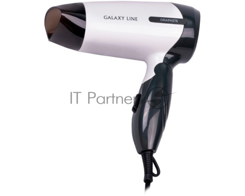 Фен для волос Galaxy Line GL 4344, белый, 1400 Вт, 2 скорости потока воздуха, складная ручка, подвесная петля