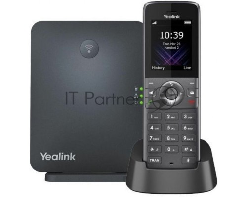 Телефон YEALINK DECT-трубка Yealink W73P DECT (база W70B+трубка W73H) до 10 SIP-аккаунтов, до 10 трубок на базу, до 20 одноврем. Вызовов