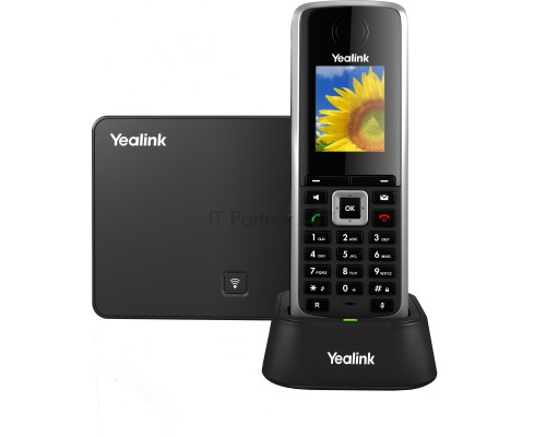 Телефон YEALINK DECT-трубка Yealink W73P DECT (база W70B+трубка W73H) до 10 SIP-аккаунтов, до 10 трубок на базу, до 20 одноврем. Вызовов