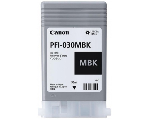 [Расходные материалы] Картридж/ INK TANK PFI-030 MATTE BLACK черный матовый (55мл) для Canon imagePROGRAF TA-20, TA-30, TM-240, TM-340