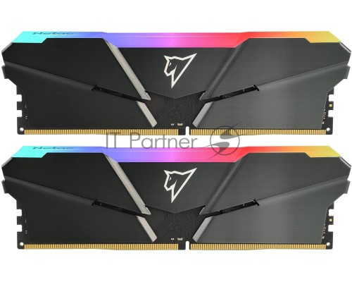 Оперативная память DDR4 Netac Shadow RGB 16GB (2x8GB) 3600MHz CL18 1.35V / NTSRD4P36DP-16E / Gray / with radiator