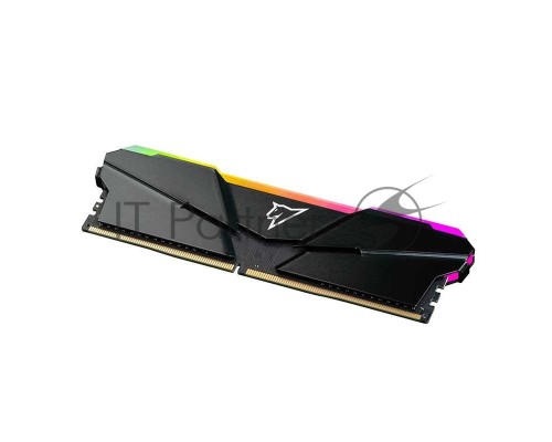 Оперативная память DDR4 Netac Shadow RGB 16GB (2x8GB) 3600MHz CL18 1.35V / NTSRD4P36DP-16E / Gray / with radiator