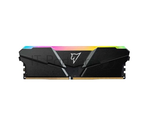 Оперативная память DDR4 Netac Shadow RGB 16GB (2x8GB) 3600MHz CL18 1.35V / NTSRD4P36DP-16E / Gray / with radiator