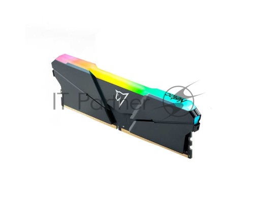 Оперативная память DDR4 Netac Shadow RGB 16GB (2x8GB) 3600MHz CL18 1.35V / NTSRD4P36DP-16E / Gray / with radiator