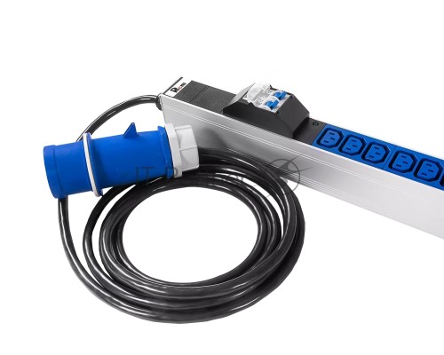 Блок силовых розеток Rem Rem-32, IEC 60320 С13 х 36, IEC 60320 С19 х 6, вход IEC 309, шнур 3 м, 1 863мм, однофазный 32А, автомат + индикатор, серый, 2