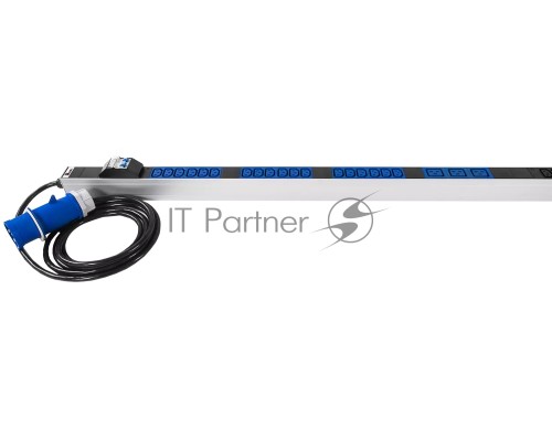 Блок силовых розеток Rem Rem-32, IEC 60320 С13 х 36, IEC 60320 С19 х 6, вход IEC 309, шнур 3 м, 1 863мм, однофазный 32А, автомат + индикатор, серый, 2