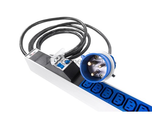 Блок силовых розеток Rem Rem-32, IEC 60320 С13 х 24, IEC 60320 С19 х 6, вход IEC 309, шнур 3 м, 1 463мм, однофазный 32А, автомат + индикатор, серый