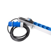 Блок силовых розеток Rem Rem-32, IEC 60320 С13, IEC 60320 С19 х 16, Shuko х 10, вход IEC 309, шнур 3 м, 1 463мм, однофазный 32А, автомат + индикатор, 