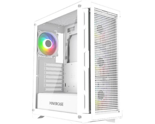 [Корпус] Powercase Ultimate White, Tempered Glass, 4x 120mm ARGB fans, ARGB HUB, белый, ATX (CUW-A4)